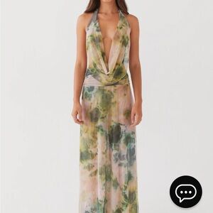 Elysia Mesh Maxi Dress - Rainforest × 1